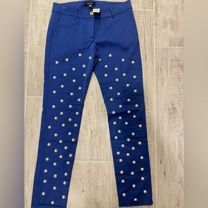 Navy Pearl pants for women